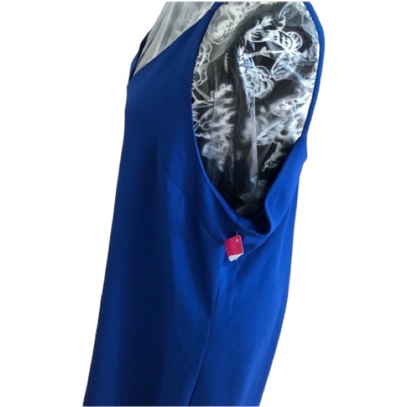 Xhilaration size XXL royal blue lined V-neck dress with criss cross back NWT - Picture 2 of 8